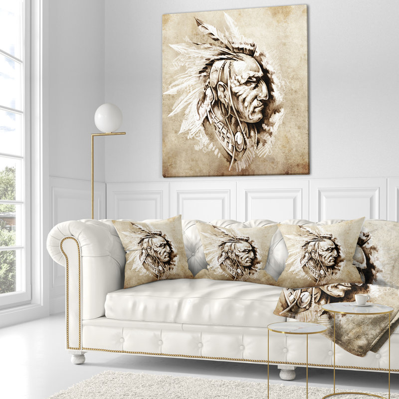 Coussin Portrait, 18 po x 18 po, Carré