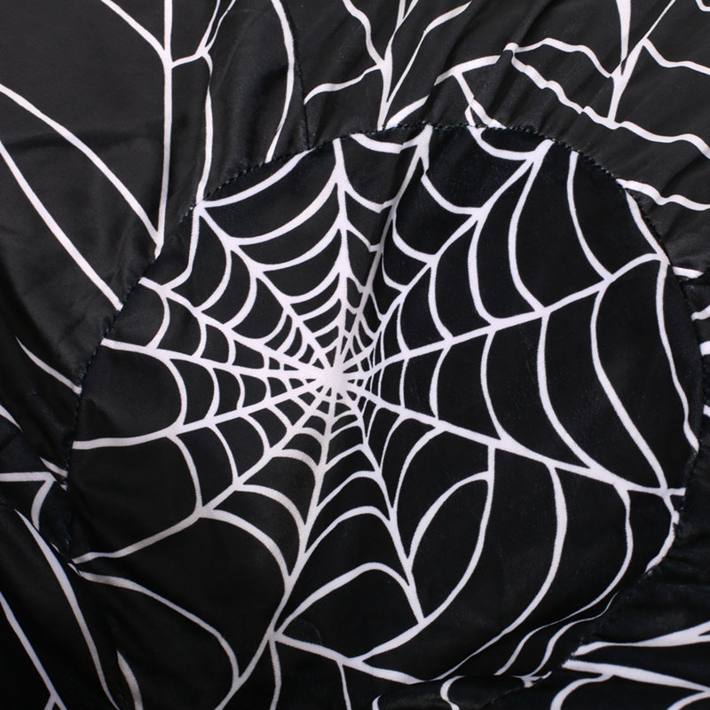 Fauteuil à billes 3 pi Spiderweb, noir et blanc