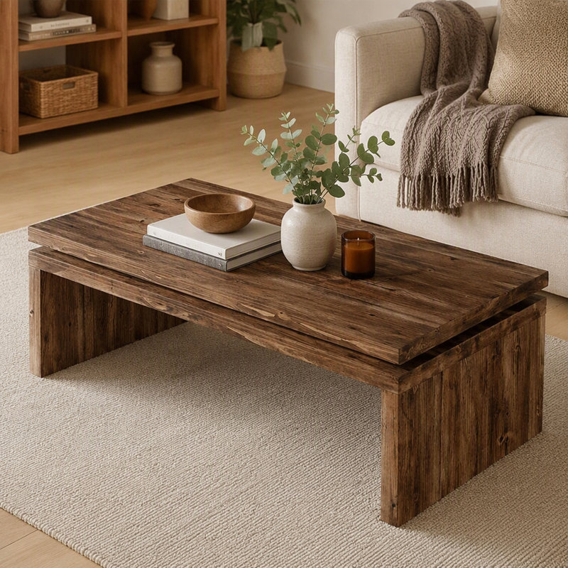 Solid Wood Farmhouse Coffee Table