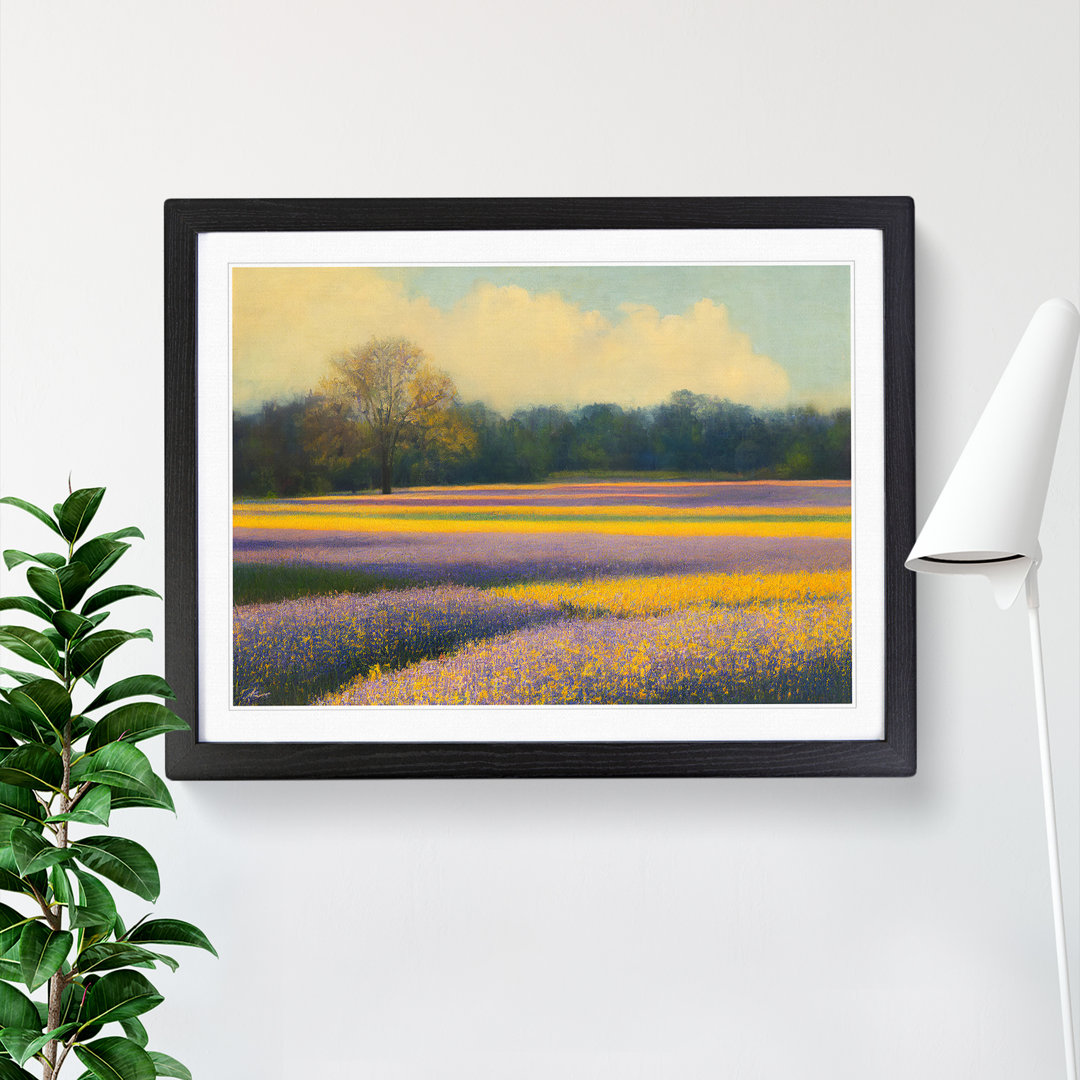Gleeful Bluebell Field - Framed Print