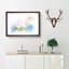 White Swan Art in Abstract - Picture Frame Painting Print-55768483-55768480