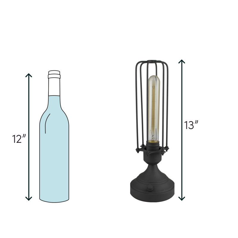 Lampe de table 13 po Amirah, Gris charbon