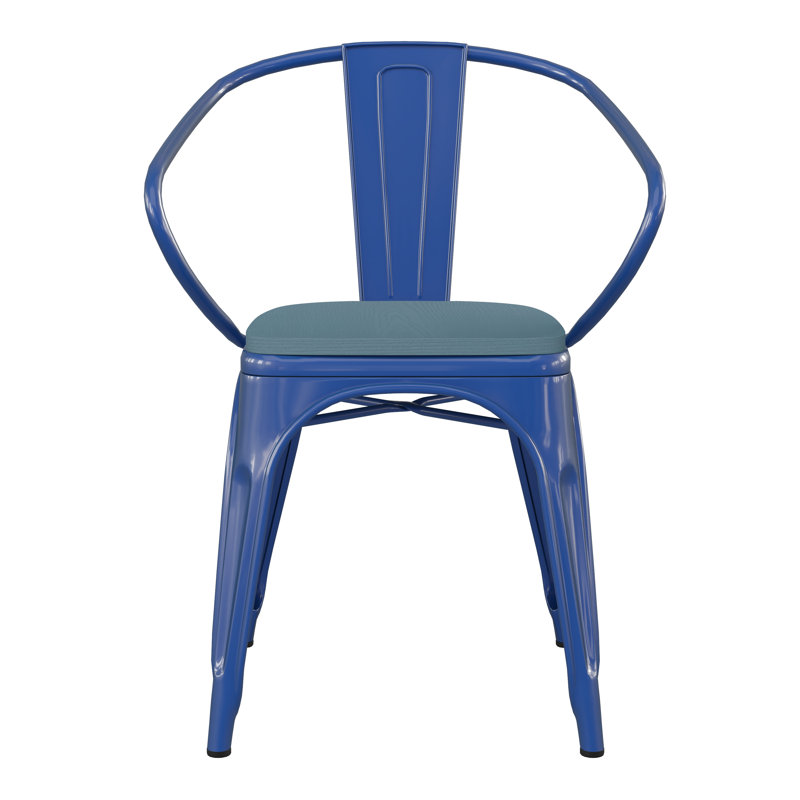 Chaise empilable Briceidy, Bleu sarcelle, Bleu