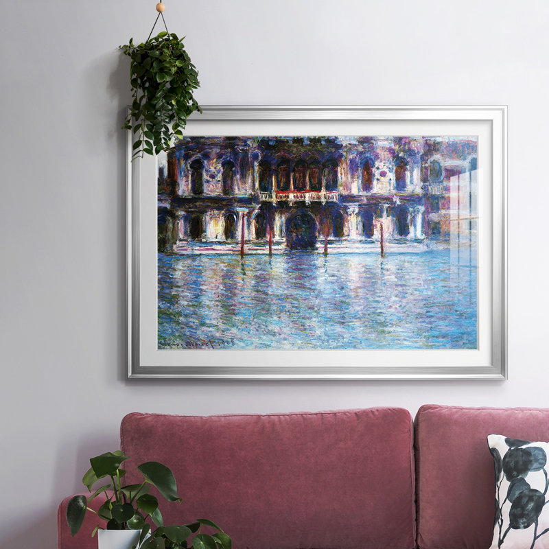 «Palao # 2 encadré sur papier» par Claude Monet, Argent, H 19 po x l 27 po x P 1,5 po