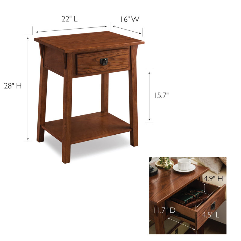 Naadirah End Table with Storage
