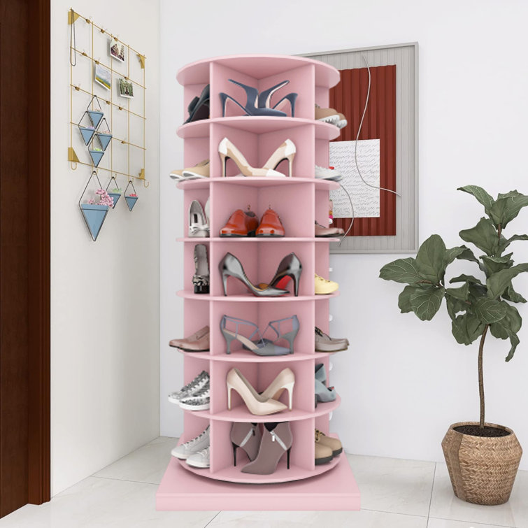  360-degree Rotating Shoe Cabinet, Shoe Rack For