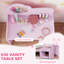 AIYAPLAY Kids Dressing Table with Mirror and Stool 2 in 1 Ages 3-8 Purple