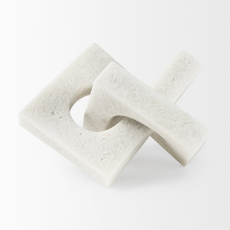 Sculpture Arvis, Blanc, H 4,53 po x l 7,28 po x P 6,85 po