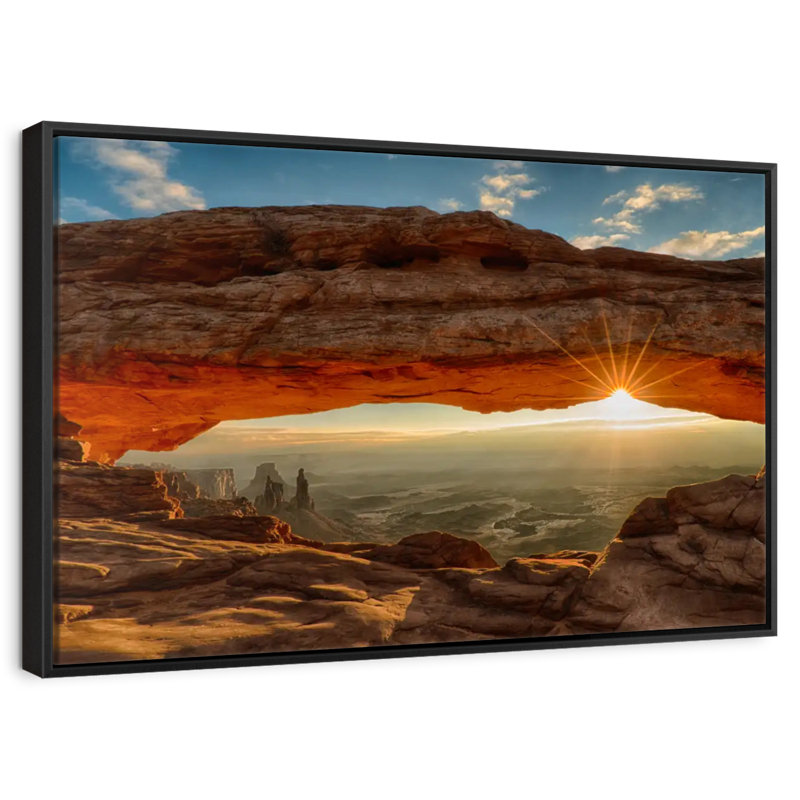 Mesa Arch Canyonlands National Park, 40" X 27", Floating Frame Black