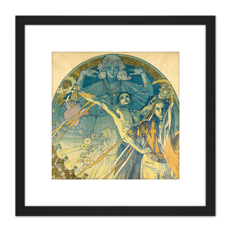 Mucha Advert 8th Sokol Festival Prague 1927 by Alphonse Mucha - Single Picture Frame Painting
