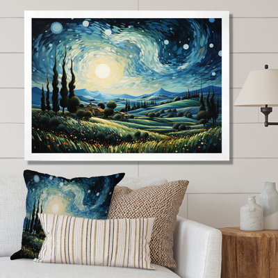 «Vangogh The Swaying Cypress I», art mural Vangogh par Vincent Van Gogh, peinture