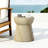 Outdoor Travertine Concrete Side Table