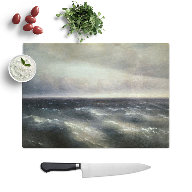The Sea by Ivan Aivazovsky Chopping Board, 28.5cm W x 39cm L
