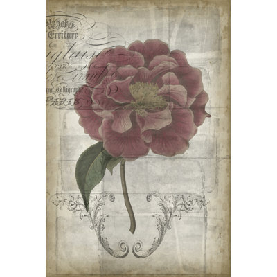 French Floral III 1 Piece Wrapped Canvas Wall Art