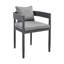 Ensemble de table de salle à manger d'extérieur rectangulaire Ceion en aluminium avec coussins gris-104562798
