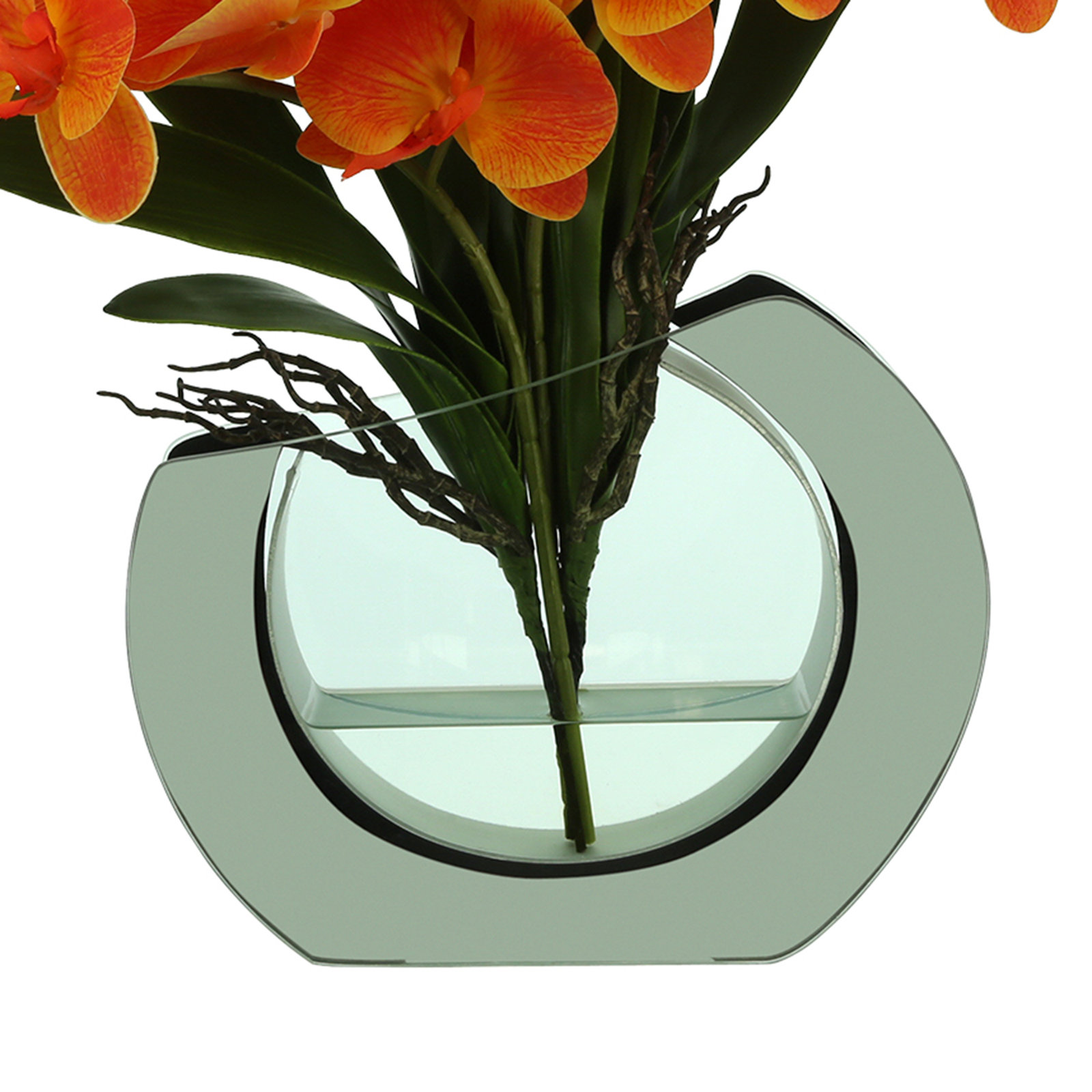 Transitional Isle Orchid Floral Arrangement, Orange