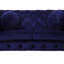 Causeuse en velours bleu Atronia