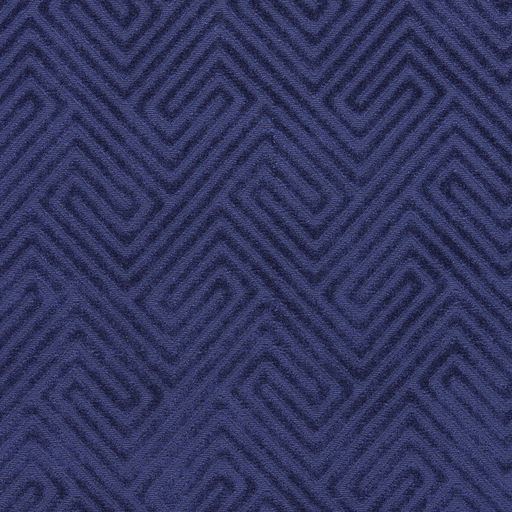 Endless Summer Meander Velvet Fabric, Navy