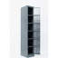 Armoire grise en acier de 69,3 pouces pour le rangement dans le garage et l'entrepôt, six compartiments séparés, fonction de ventilation, mobilité sur 4 roues, garage à outils idéal pour les vêtements, fonction, mouvement facile,