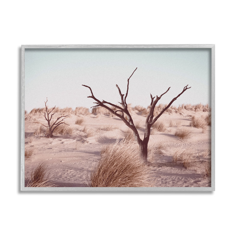 «Southwestern Desert Tree Landscape Soft Mute Brush» par Ziwei Li - photographie sur toile, H 30 po x l 24 po