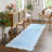 Scalloped 2x6 Area Rug Washable, Modern Pearl Velvet Living Room Carpet with Non-Slip Backing & Low Pile-225102430-225102416