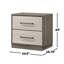 Edmondson Grey Oak 2-Drawer Nightstand-732890454