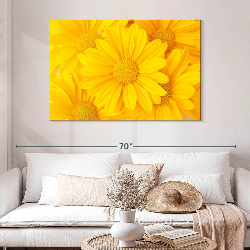 Harnek Floral Yellow Daisies, 32" H x 48" W