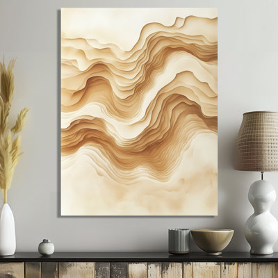 Soft Clay Ripple - Abstract Minimalism Metal Wall Decor, Modern Metal Print