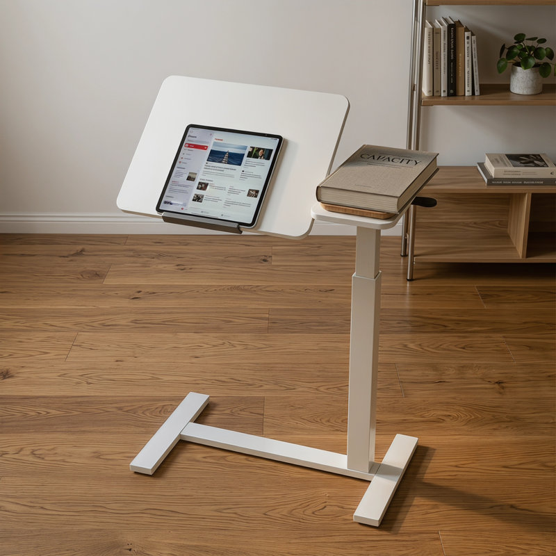 Bureau mobile à hauteur réglable, Blanc