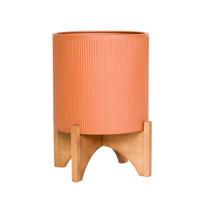 Pot à fleur d'intérieur en métal Melahat, H 18 po x l 14 po x P 14 po