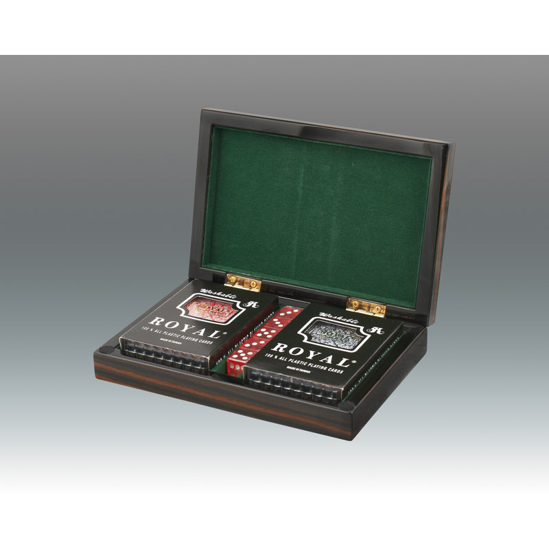 Ebony Stripe Card Game & Chip Case