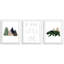 « be-little little one écossais forest bear », ensemble de 3 reproductions d’art sur bois