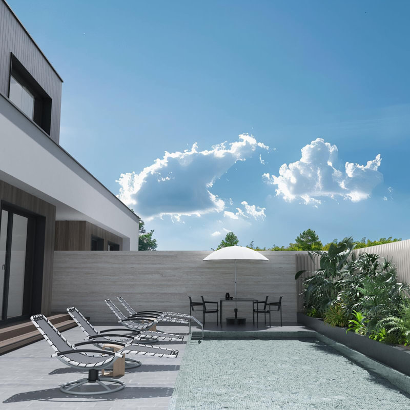Chaise longue inclinable pour la piscine extérieure