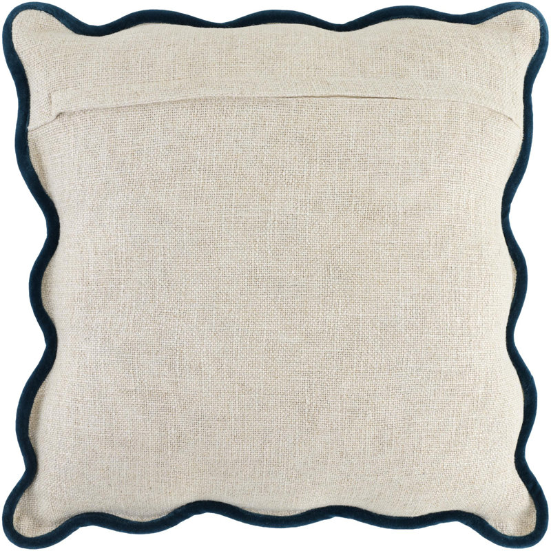 Becki Owens X Livabliss Caliza Accent Pillow, Pillow Cover Only - No Insert, Cream/Blue, Square 18''