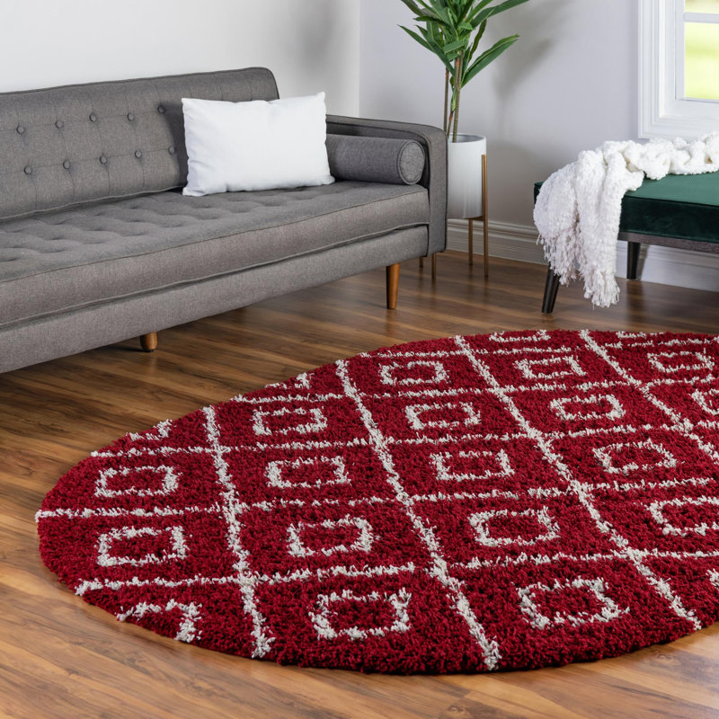 Assata Geometric Indoor Rug, Oval 4' x 6'