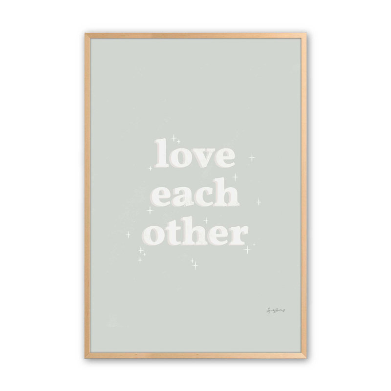 " Love Each Other ", Raw Maple, 15" H x 12" W