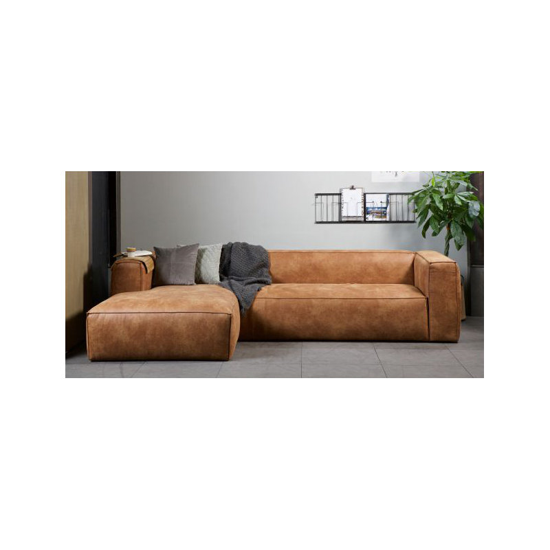 Bean 8 Seater Faux Leather Corner Sectional