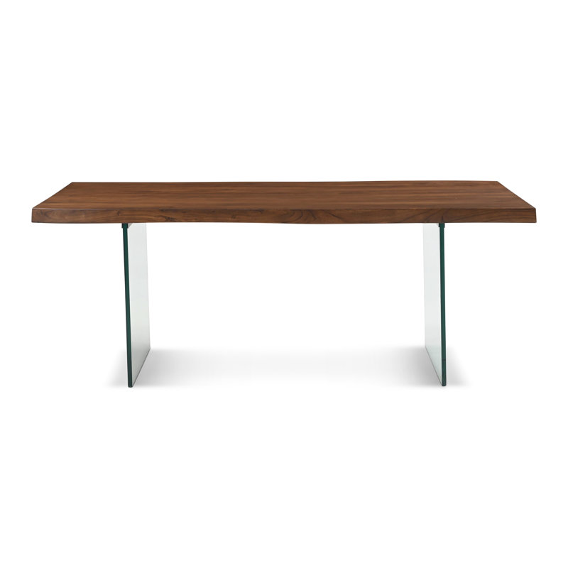Brooks Solid Wood Double Pedestal Dining Table, 29.75"H x 79"L x 40"W, Americano