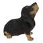 Statue de chiot teckel