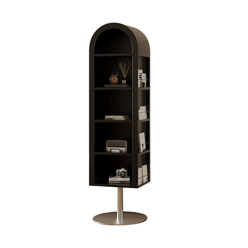 Black Modern Solid wood rotating bookshelf