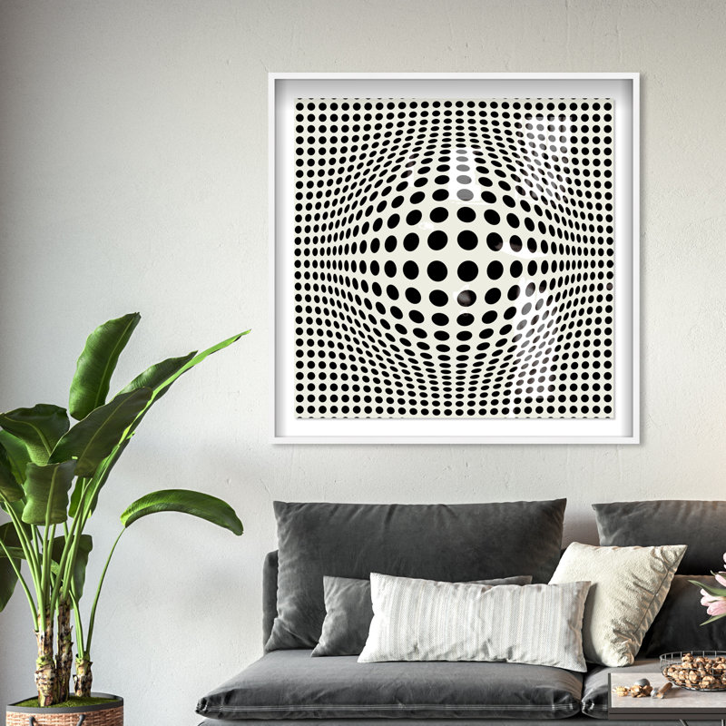 Opiart Minimalist par Oliver Gal - Shadowbox, impression, H 40 po x l 40 po x P 1 po, Blanc