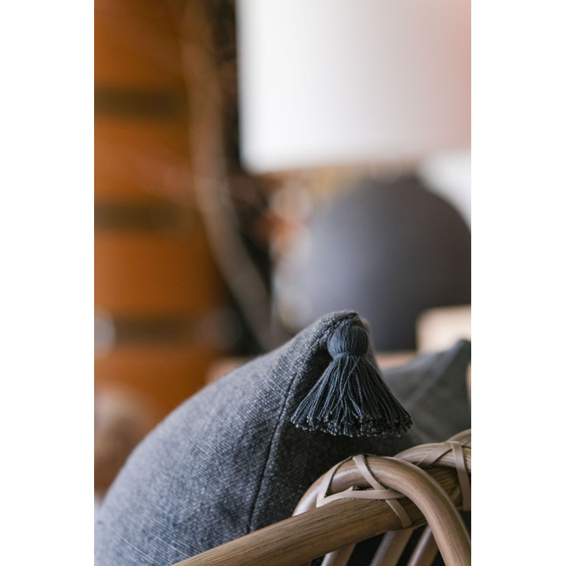 Montauk Square Pillow Cover & Insert, Charcoal