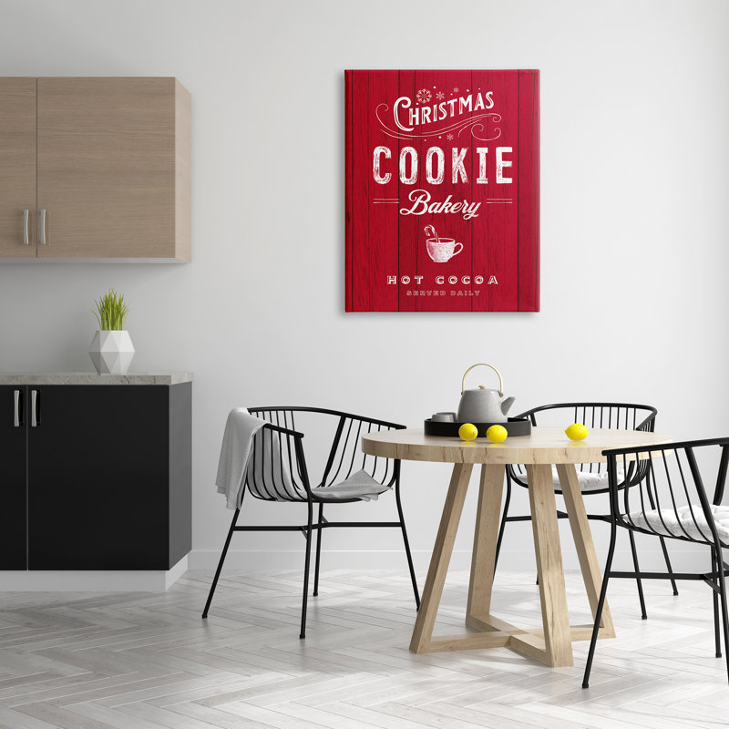 «Christmas Cookie Bakery Holiday», affiche sur plaque de cacao festive par Nina Pierce, H 40 po x l 30 po x P 1,5 po