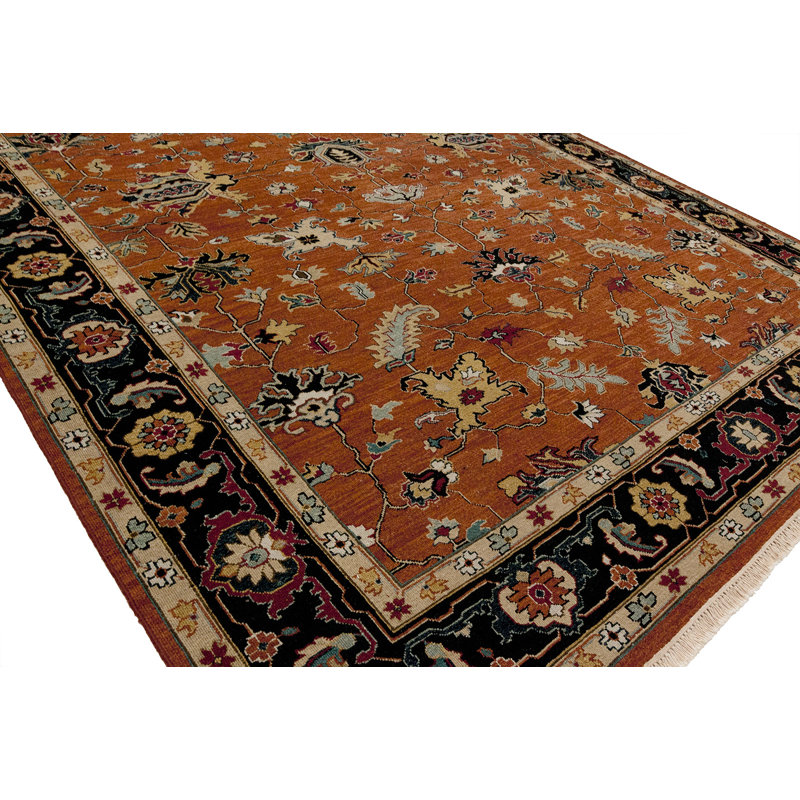 Herscher Wool Floral Area Rug, Rectangle 2' x 3'
