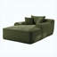 Chaise longue convertible moelleuse avec accoudoirs larges et coussins décoratifs, canapé-lit douillet sans accoudoirs, pour ...