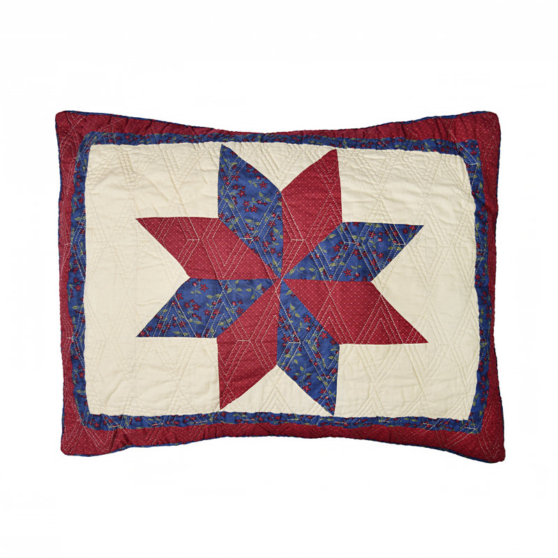 Taie décorative standard en coton matelassé Donna Sharp Gatlinburg Star Americana