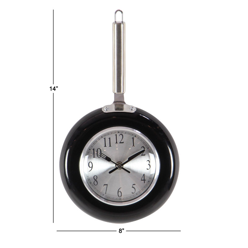 Metal Wall Clock, Black, Small