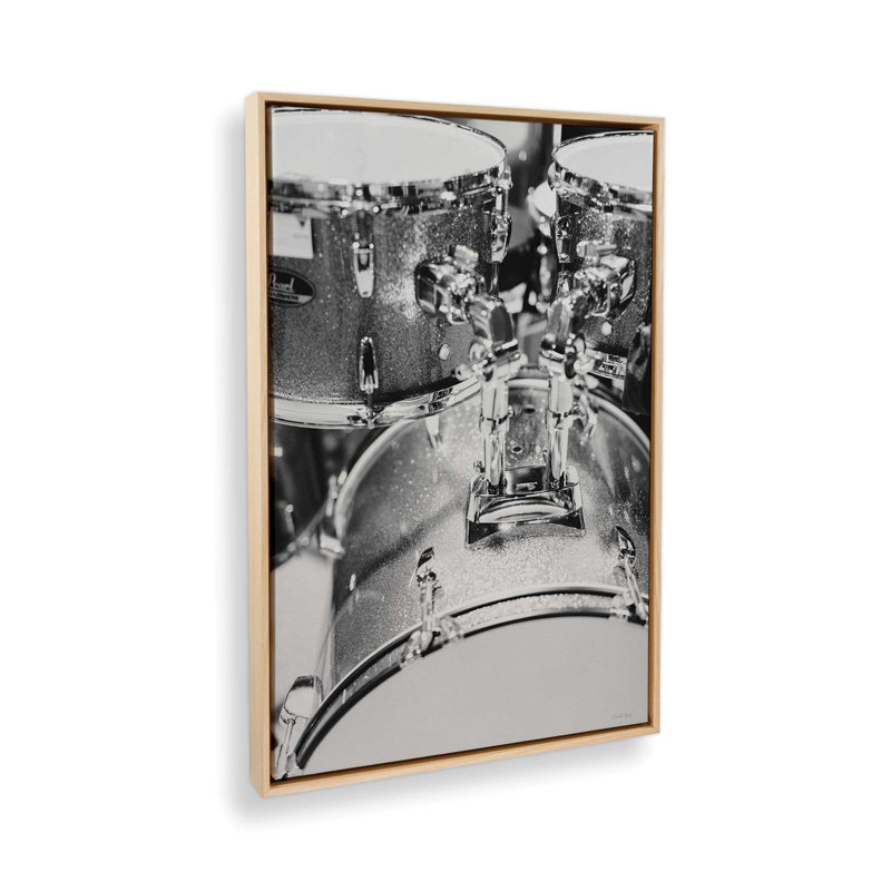«Keep the Beat II» par Jennifer Rigsby, reproduction d'art, 32 W x 48 H, Tan, Framed Canvas