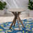 Wooden Round Patio Side Table With X-Leg Design-1450205045