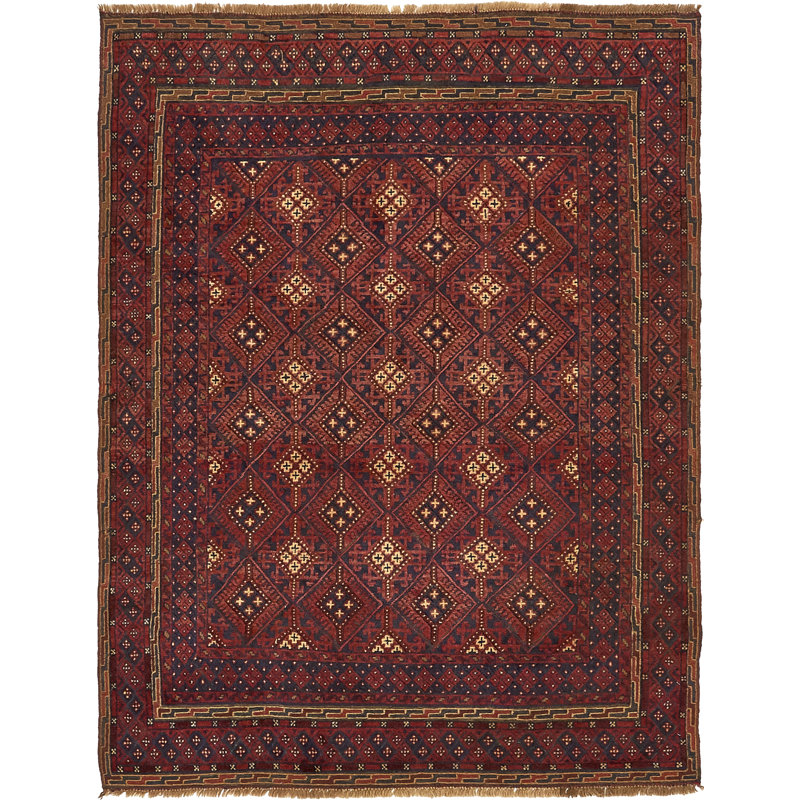 Earley One-of-a-Kind 4'9" X 6'5" New Age Wool Area Rug in Red